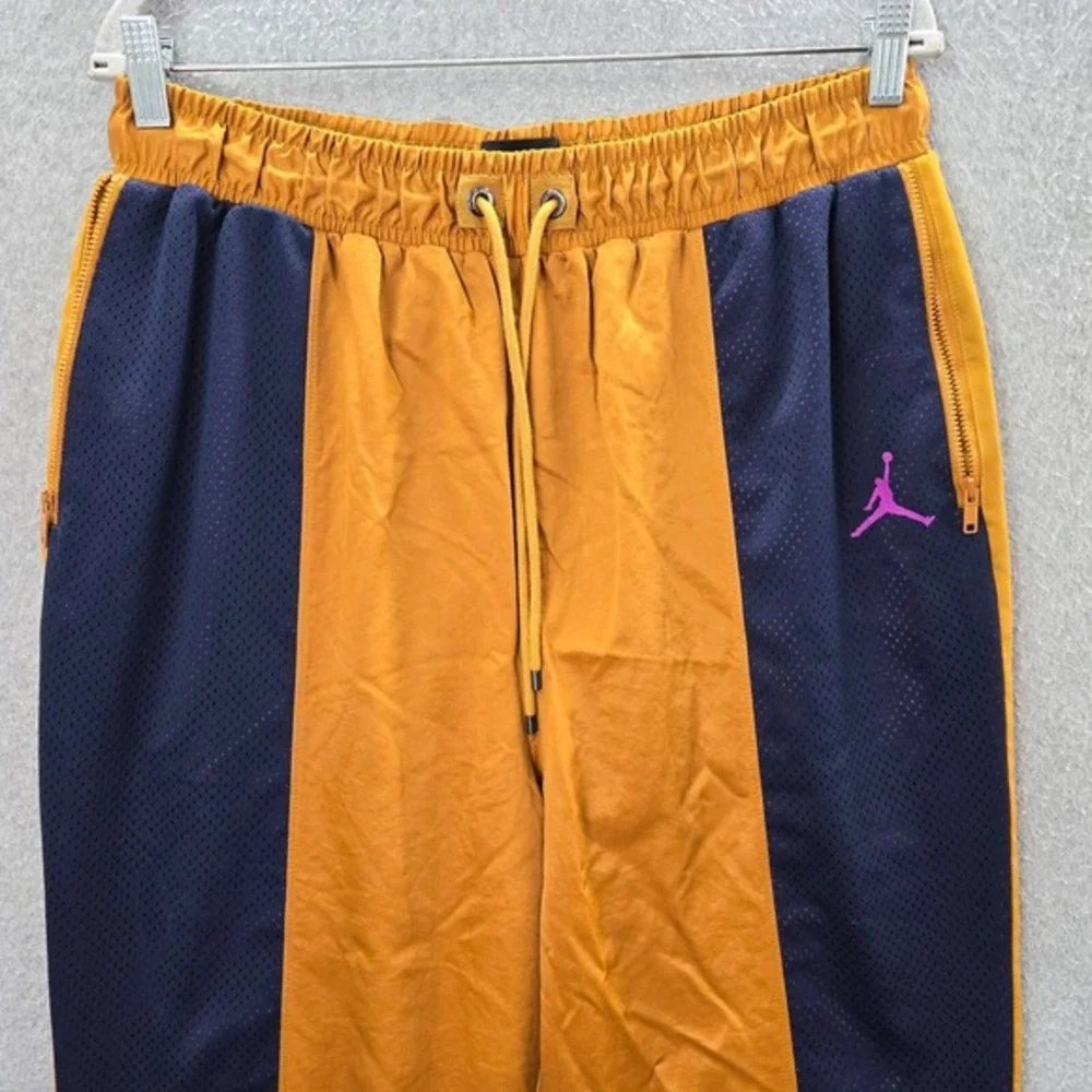 Air Jordan Men Activewear Pants Medium Orange‎ Colorblock Jogger Flight Colorful